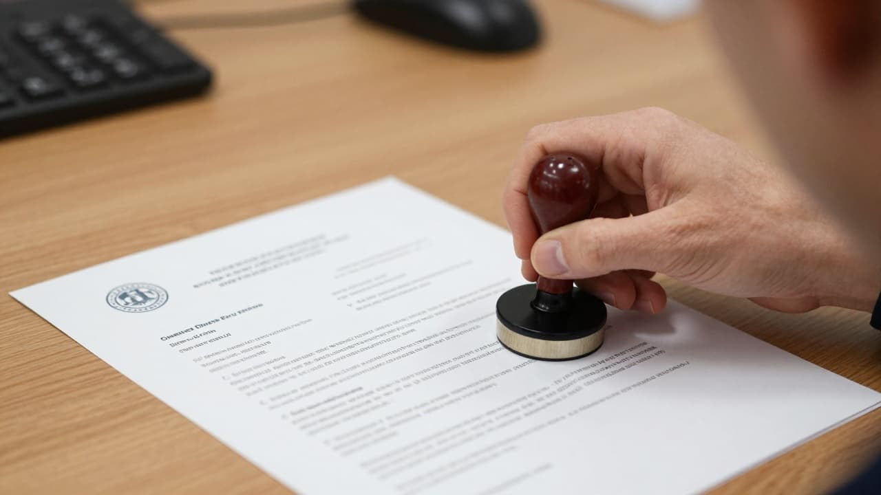 Official document with seal