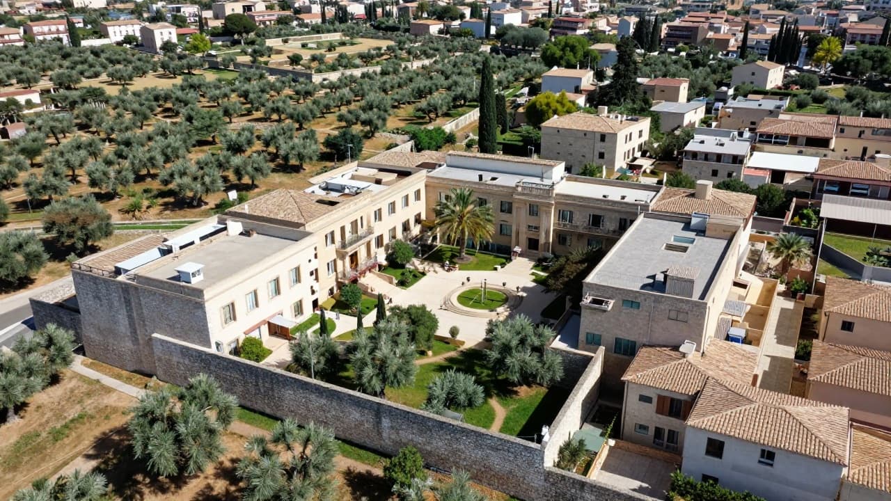 View of the renovated center for the elderly