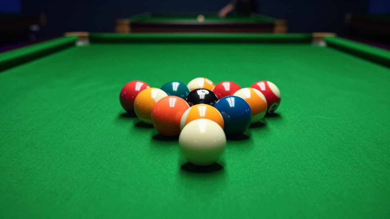 Snooker biljari na stolu