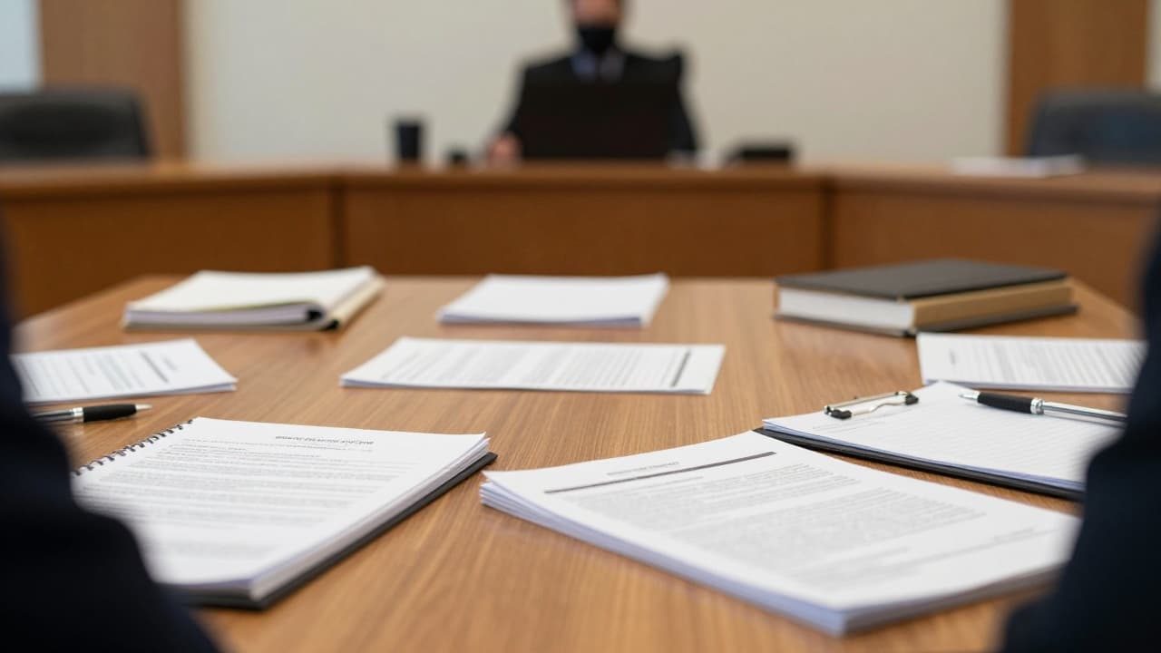 Dokument na stolu tijekom sastanka