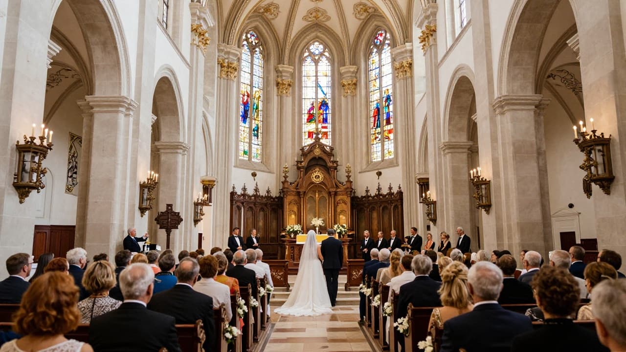 Wedding ceremony at the Church of St Mark