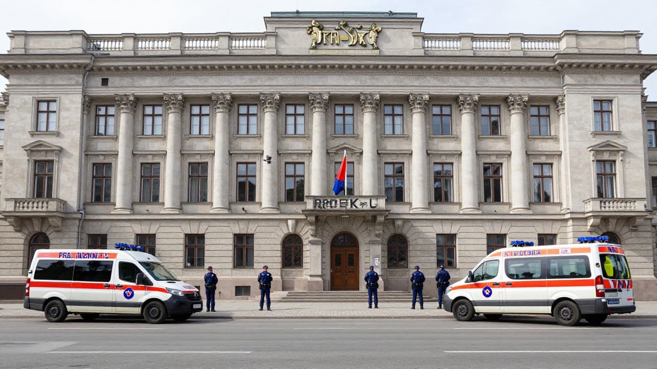 Policija ispred zgrade u Varšavi