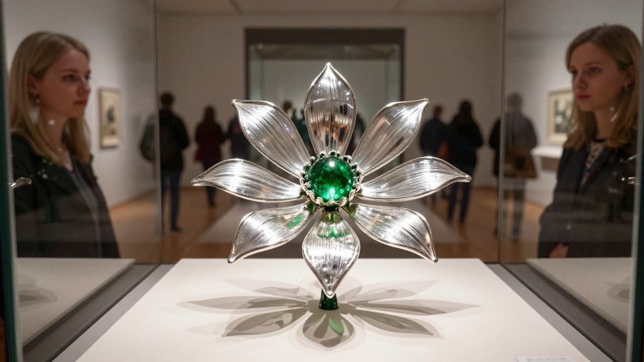 Srebrenica Flower in the city museum display case