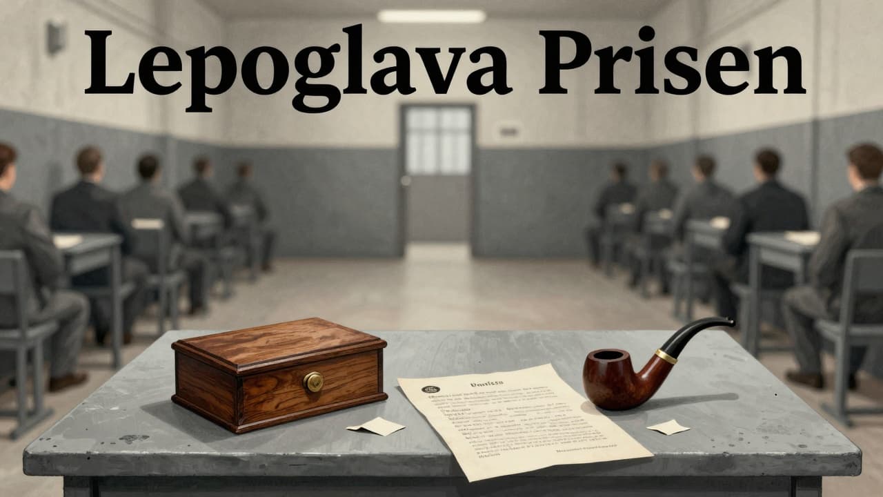 Items on a table in a prison cell