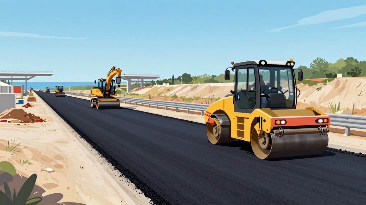 Works on the new road