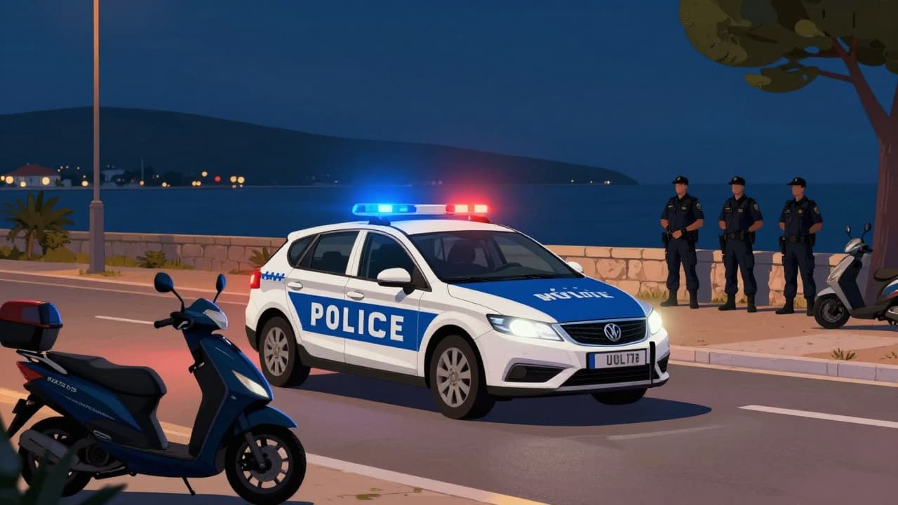 Policijski automobil noću