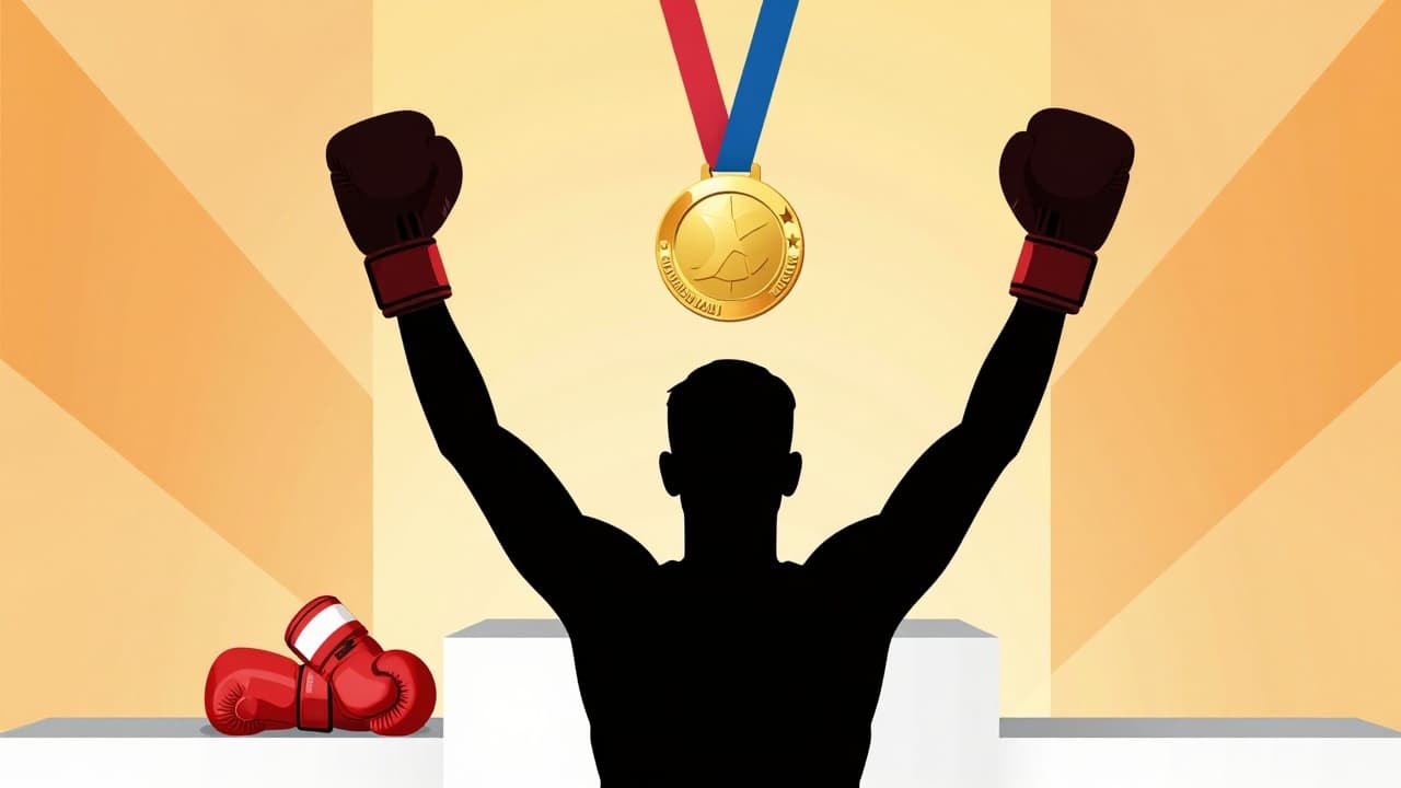 Zlatna medalja na tamnom pozadini