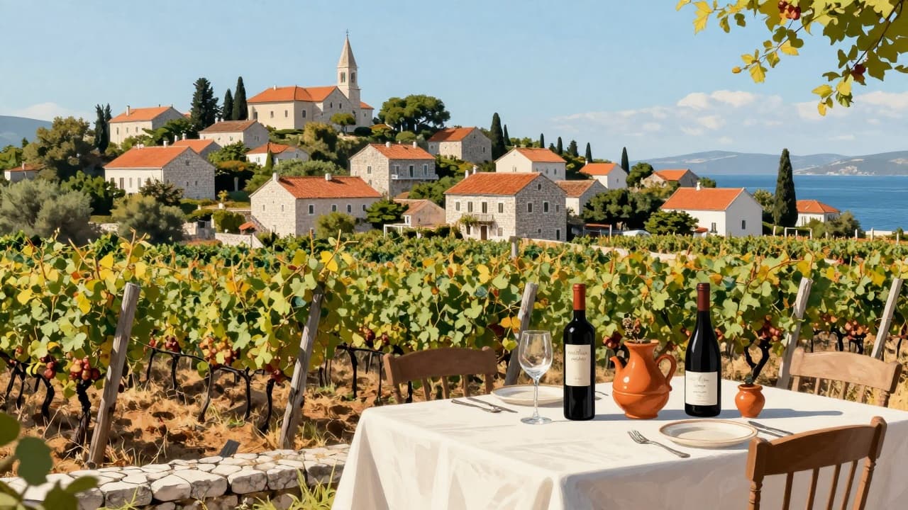 Vinogradi, keramički predmeti i lokalno vino