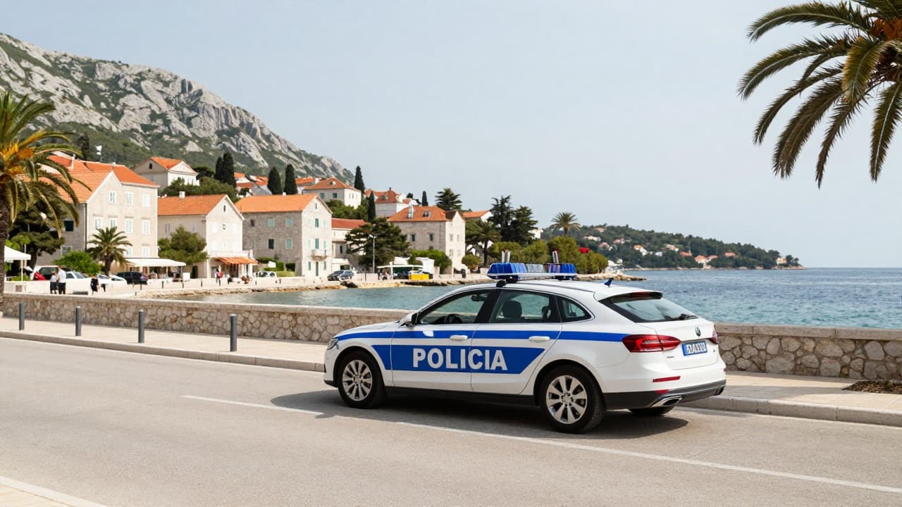 Policijski automobil na ulici