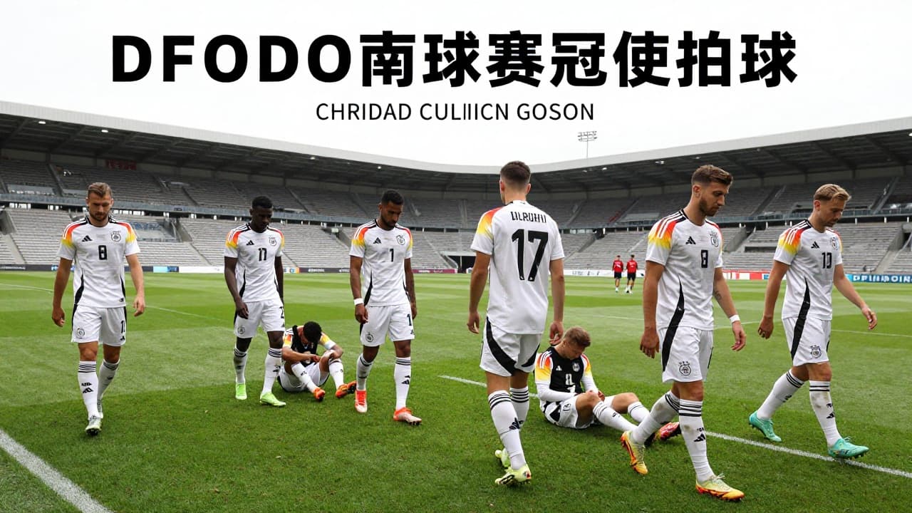 Germany players leave the pitch due to injury