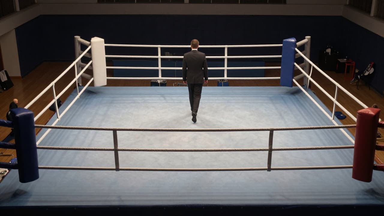 Prazni boksački ring u dnevnom svjetlu