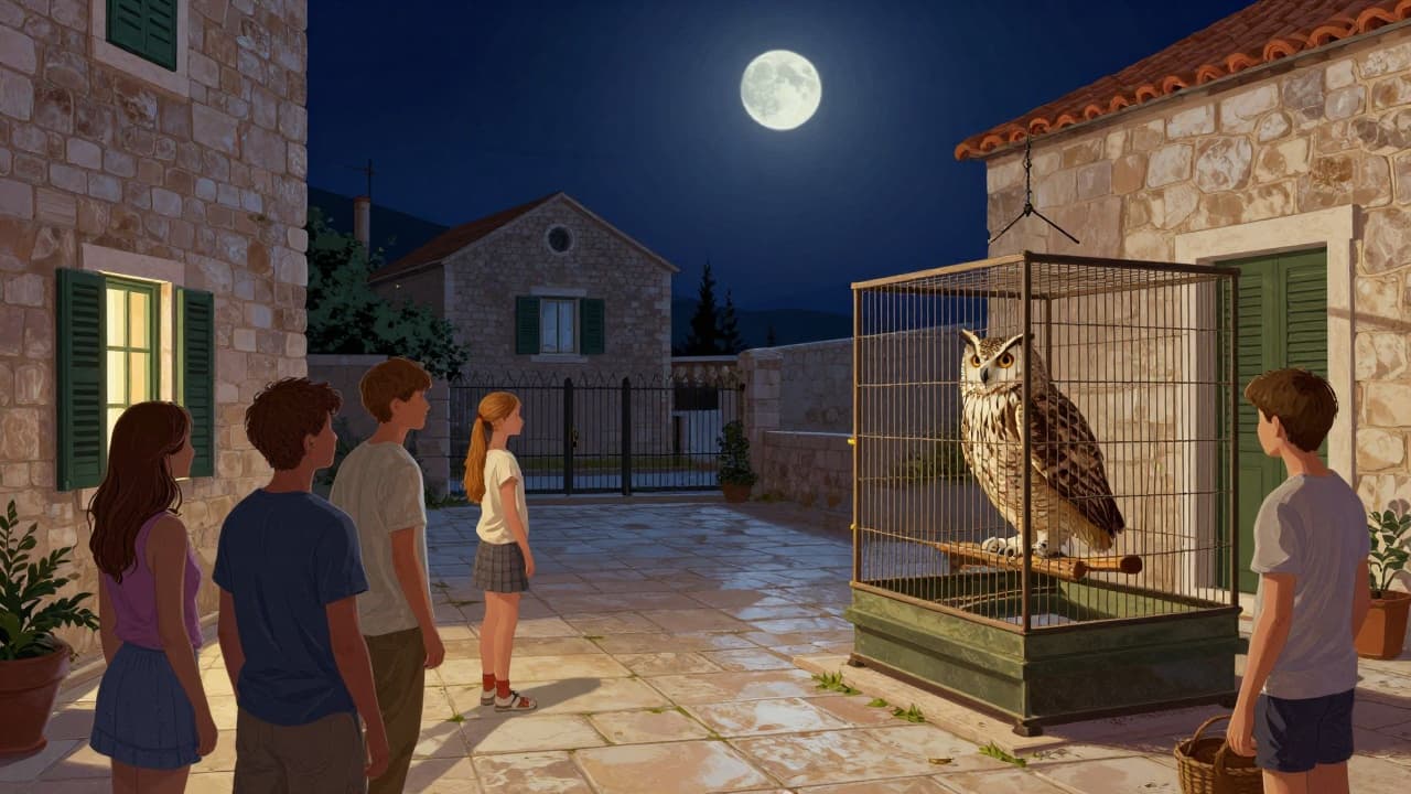 Large eagle in a cage