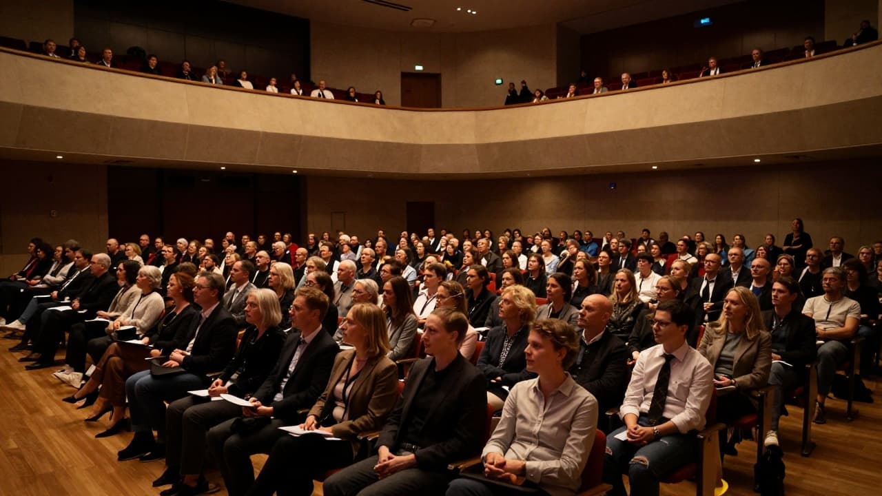 Audience in the auditorium during the event