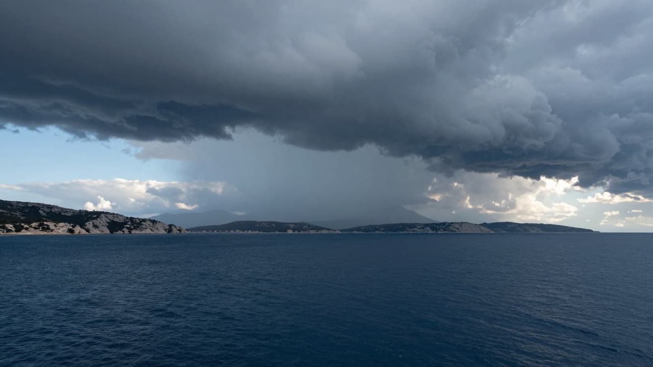 The Adriatic Sea under a cloudy sky