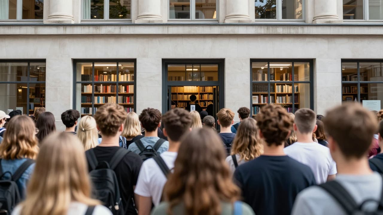 Prosvjed studenata ispred knjižare