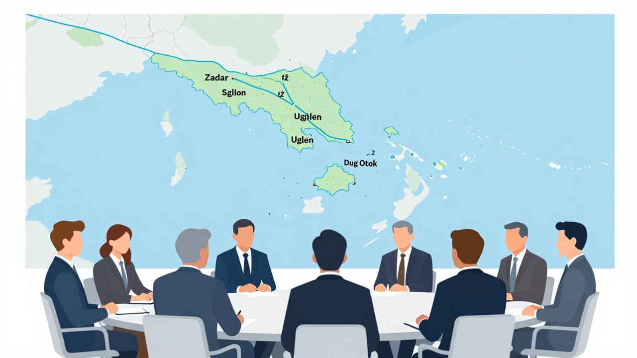 Symbolic representation of a meeting on water infrastructure