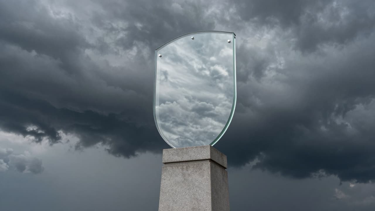 Glass shield in the midst of the storm