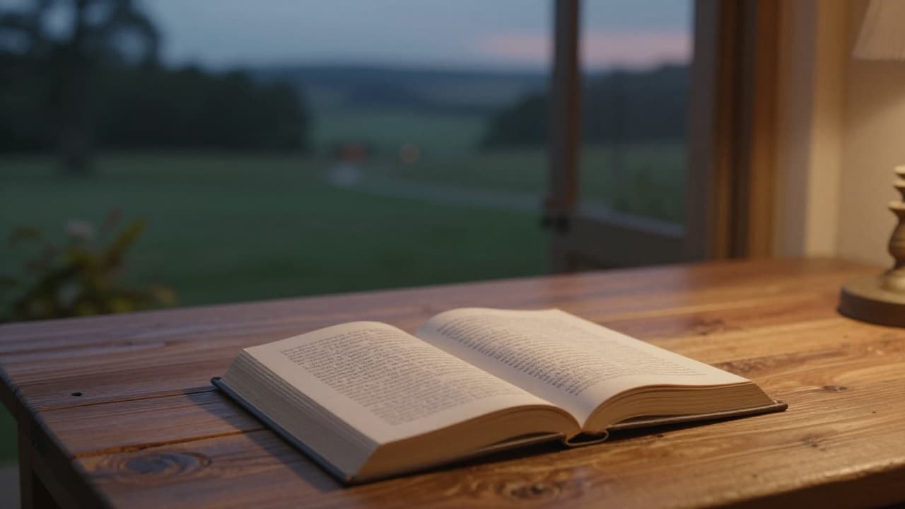 Otvorene knjige i biblijski tekst na stolu