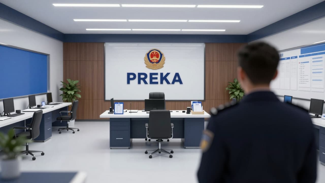 Minister Božinović in the new police office