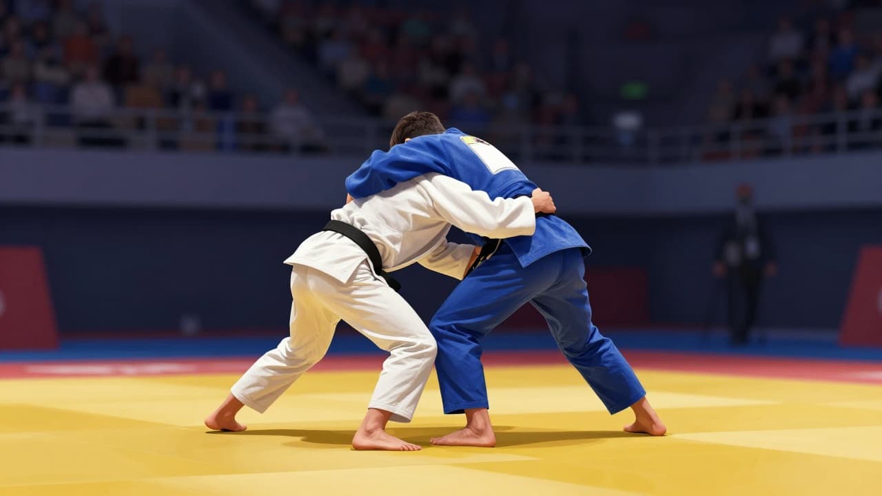 Dvije borac na tatami matu