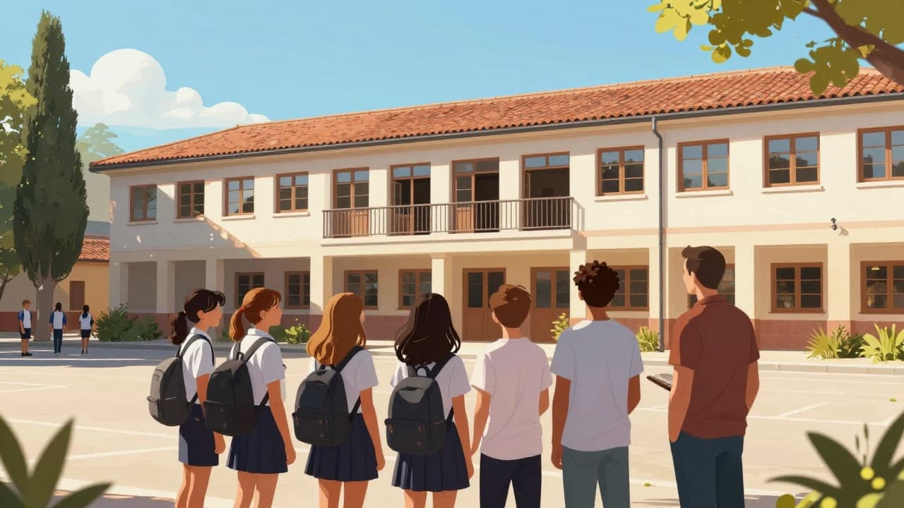 Učenici na sunčanom danu