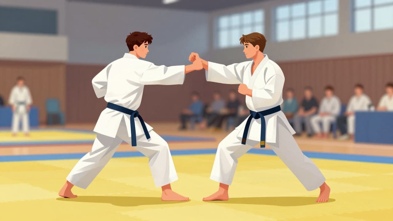 Two fighters in a fight