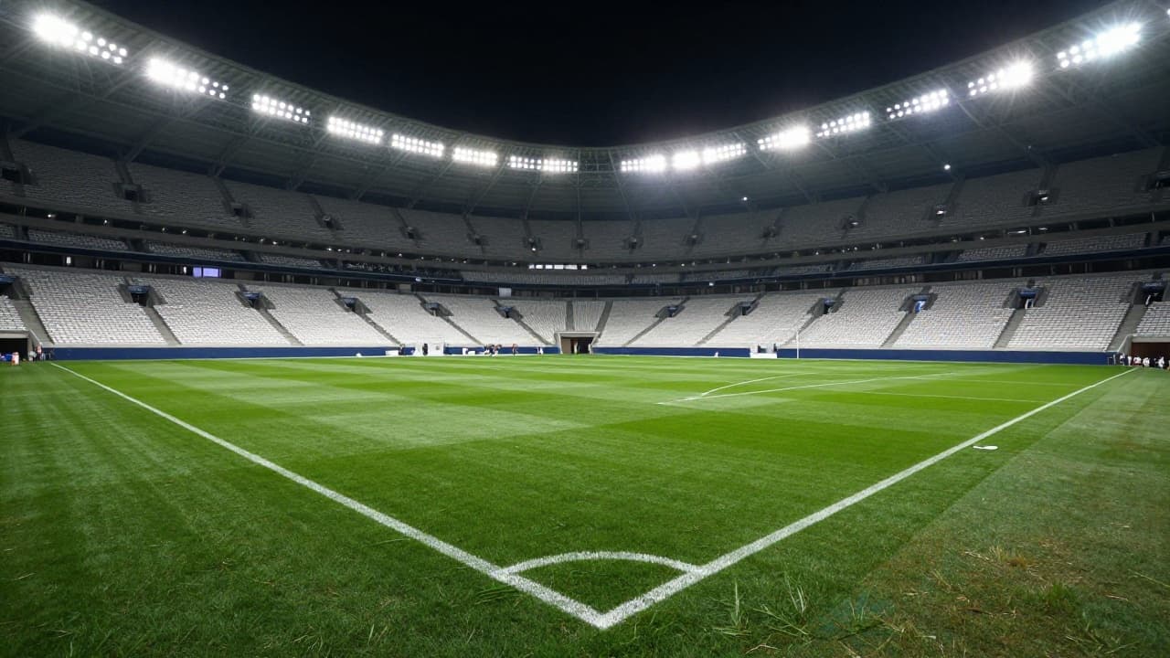 Pogled na prazni nogometni stadion