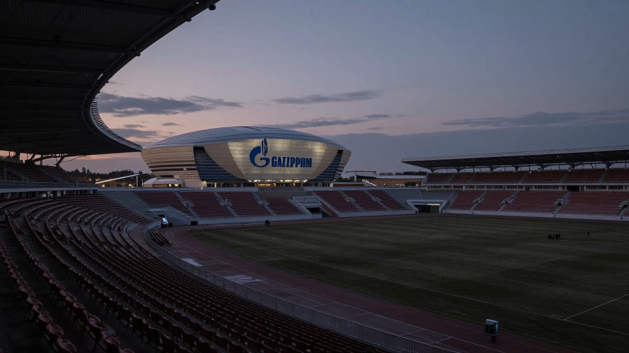 Prazne tribine arene u sumrak