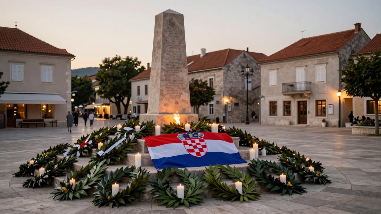 Memorial with eternal flame