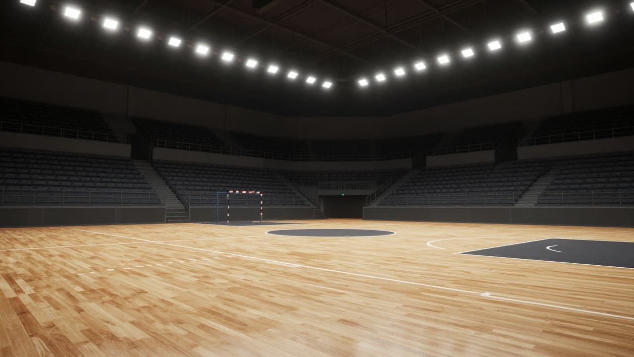 Handball matches in the hall