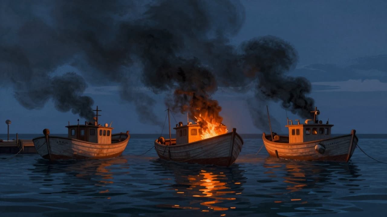 Three dinghies sank in the night