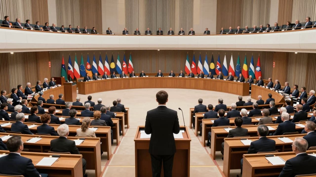 Vučić govori na tribini UN-a