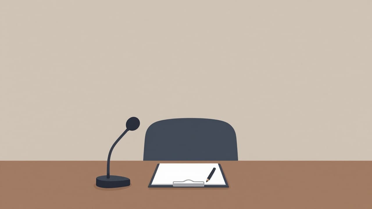 Empty space for interview