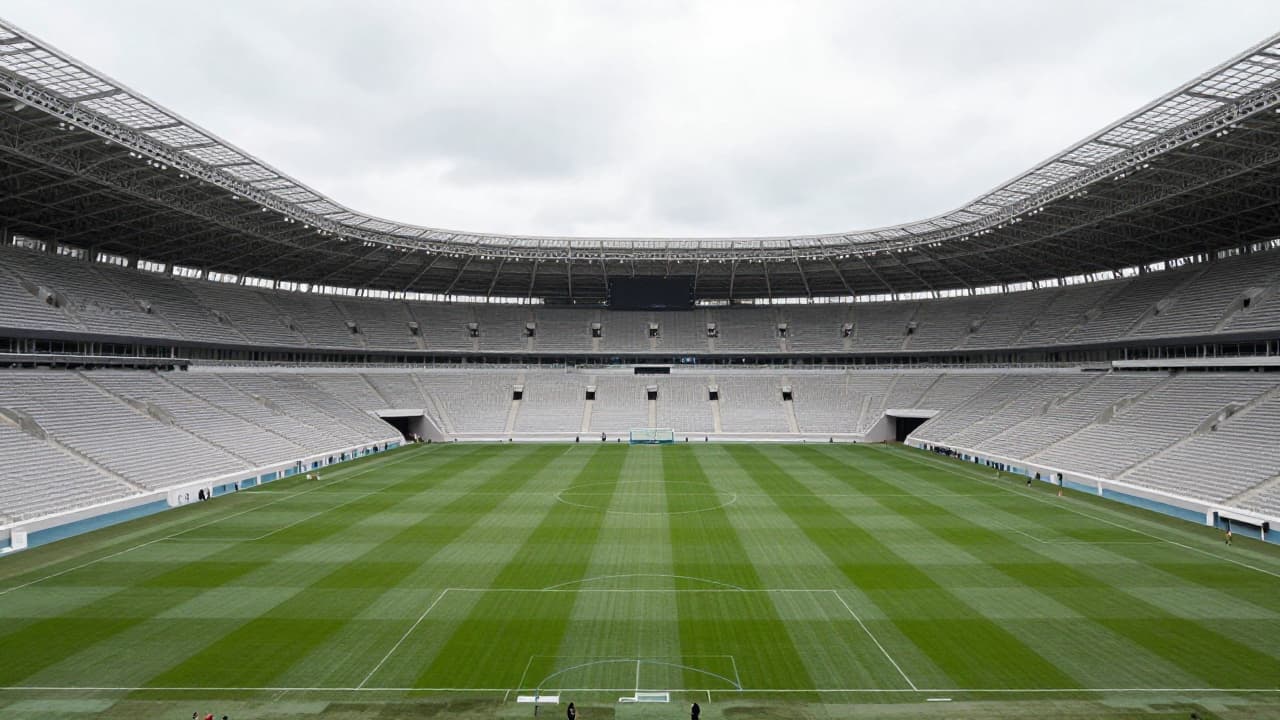Prazan stadion pred utakmicu