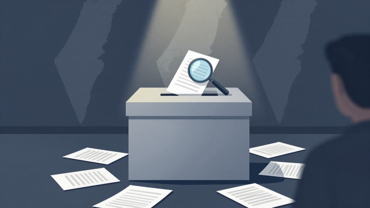 Examining ballot papers under a magnifying glass
