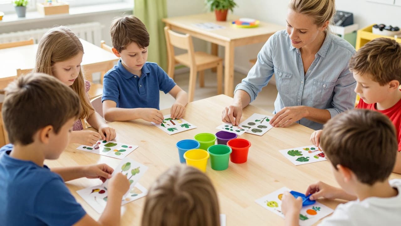 Children learn about environmental protection