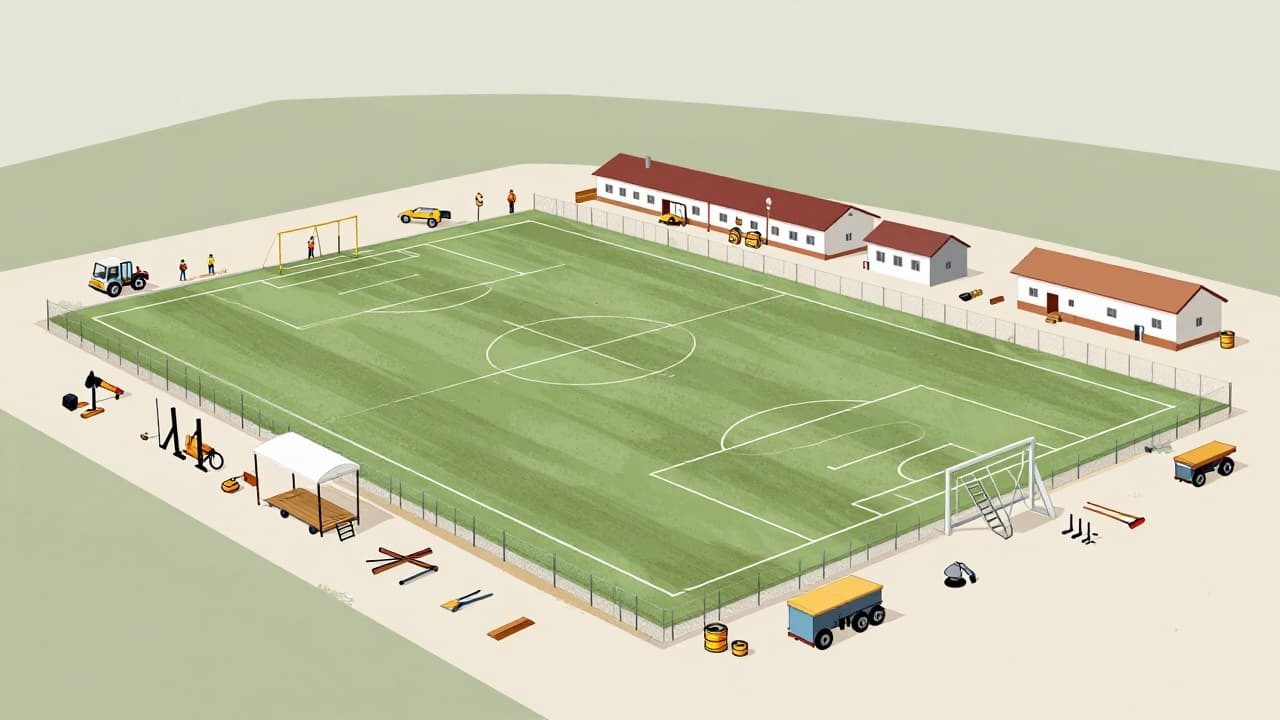 Radovi na obnovi sportskog terena