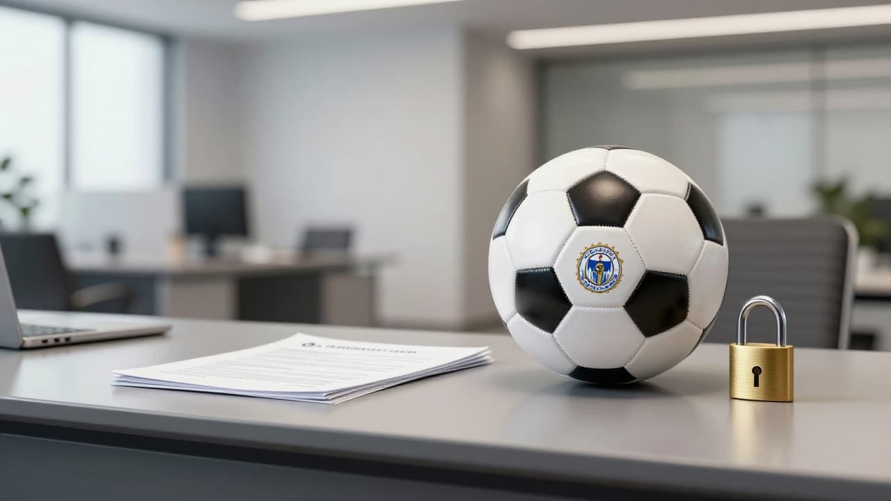 Ball on the table with documents