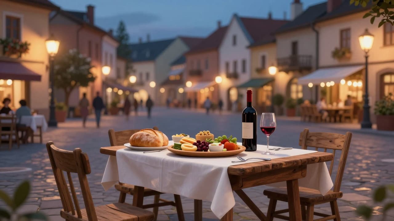 Trpeza s lokalnim delicijama i vinom