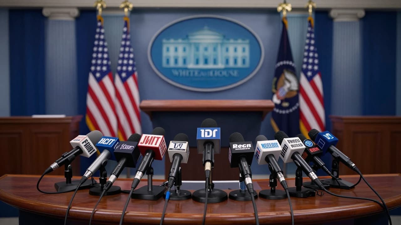 Karoline Leavitt speaks at a press conference