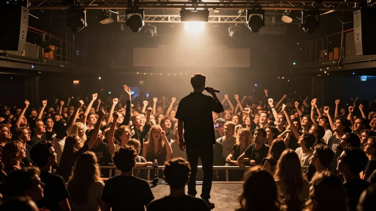Concert in an indoor venue