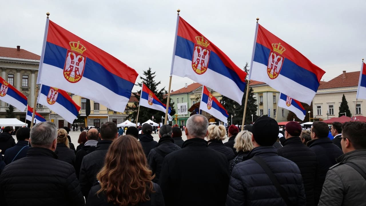 Vučić govori, patrijarh u pozadini