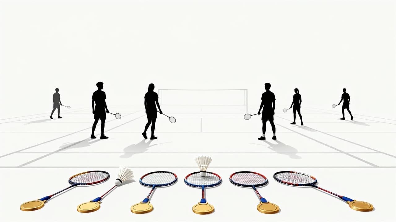 Badmintonski rekviziti na terenu