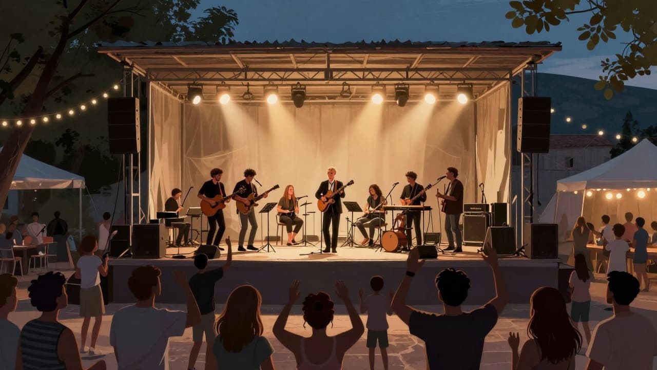 Concert at the summer stage in Krk