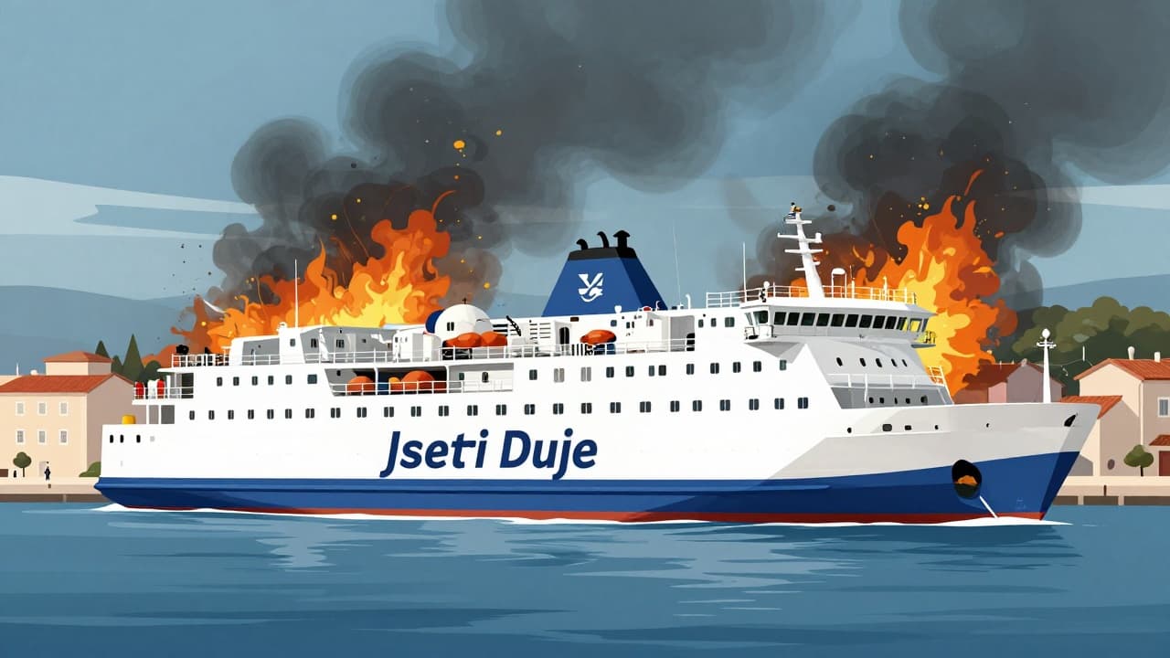 Ship Sveti Duje on the Trpanj-Ploce route