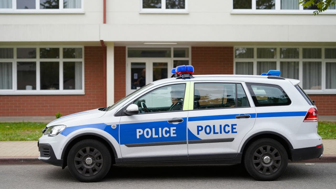 Police at the building