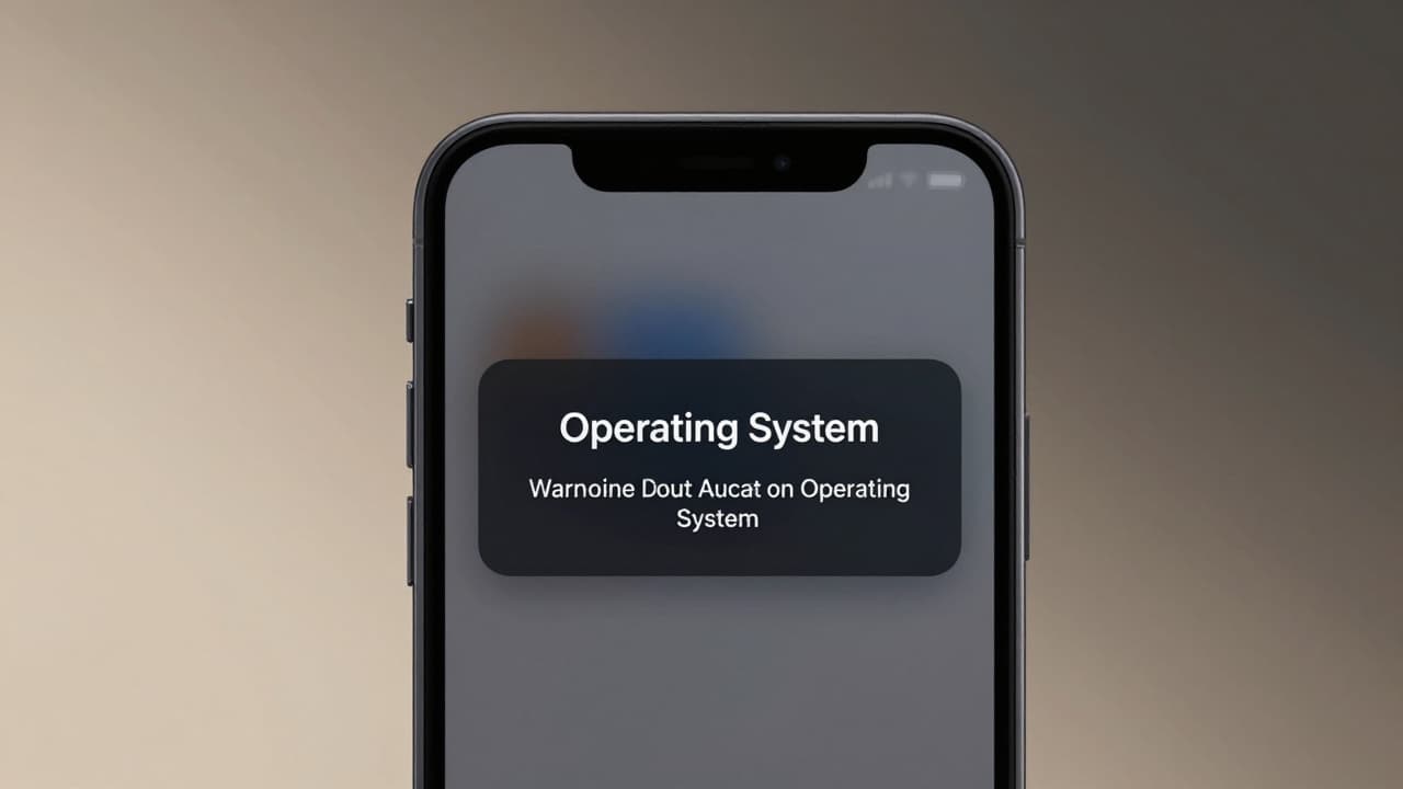 Warning about outdated system on screen