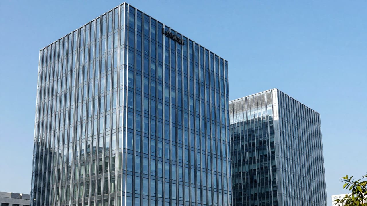 Glass office building