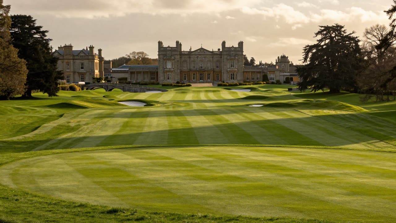 View of the golf course with beautiful green lawns