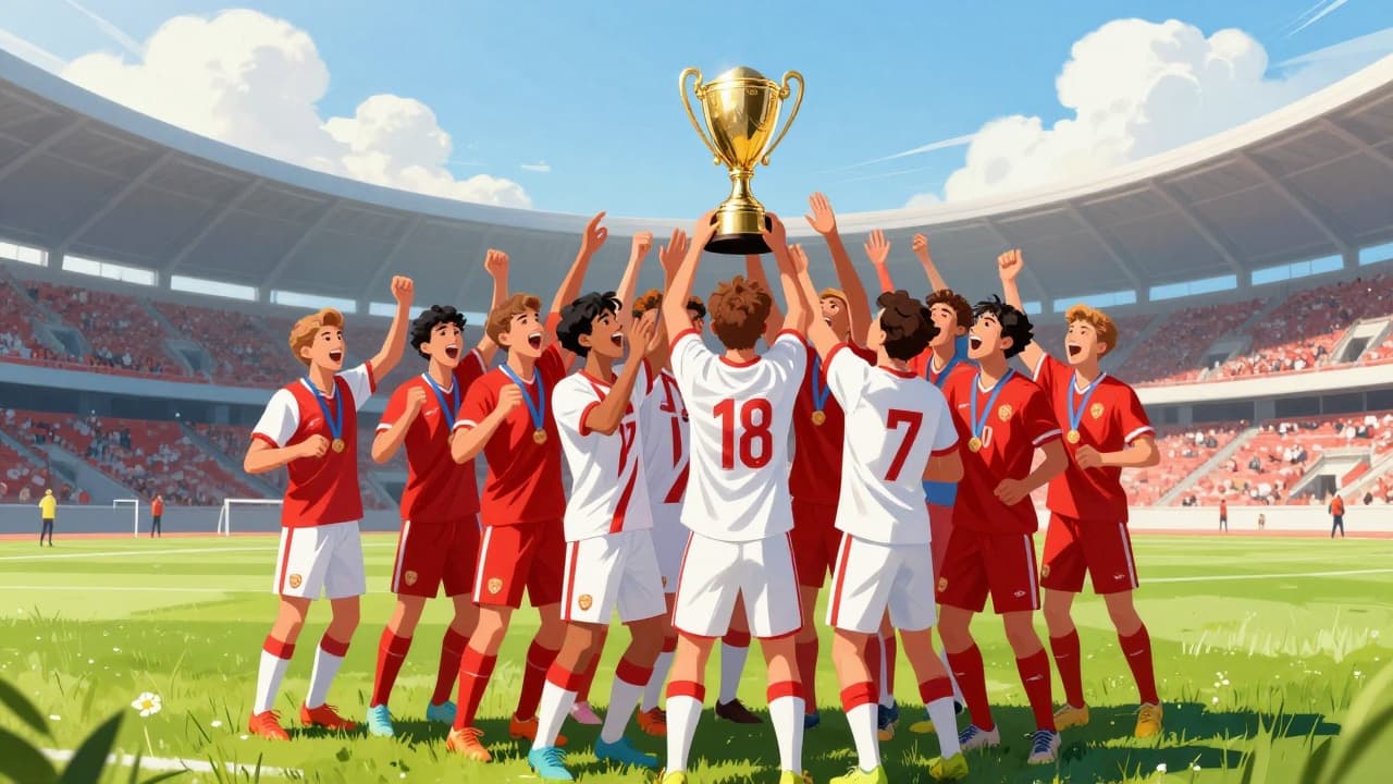 Slavlje hrvatskih srednjoškolaca s peharom